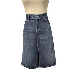 7 For All Mankind Blue Denim Skirt Size L